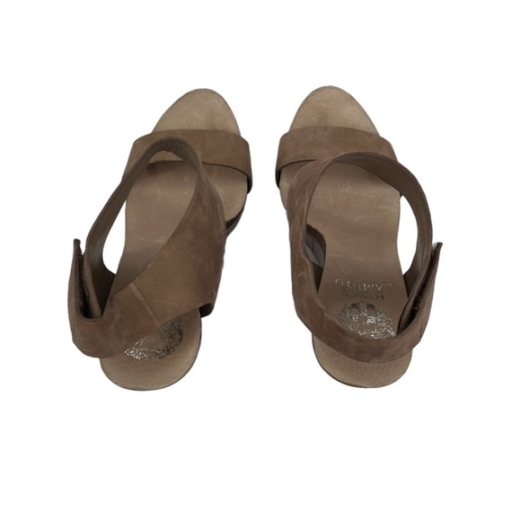 Vince Camuto Brown Suede Kaja Platform Wedge Sandals Size 5 Women's - Picture 5 of 10